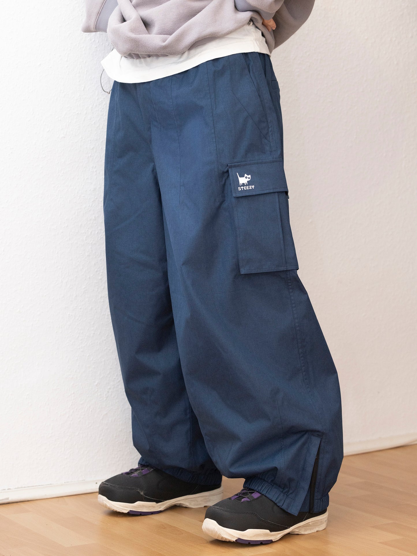 Classic Baggy Snow Pants - Navy