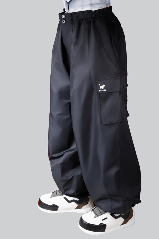 Classic Baggy Snow Pants - Black