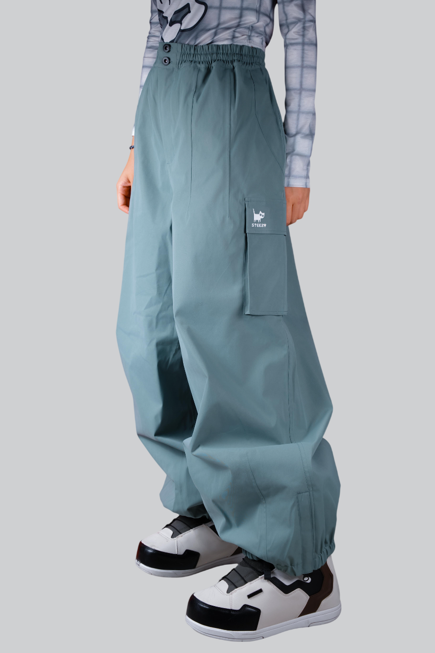 Classic Baggy Snow Pants - Cruise Cyan
