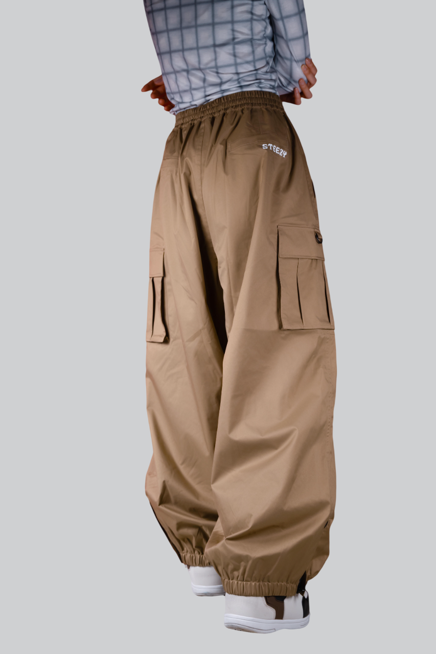 Classic Baggy Snow Pants -  Khaki