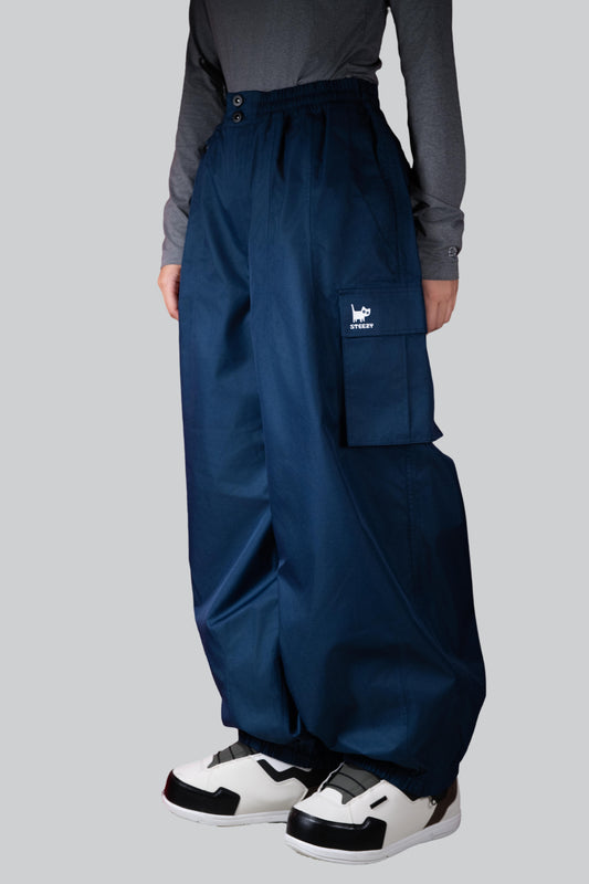 Classic Baggy Snow Pants - Navy