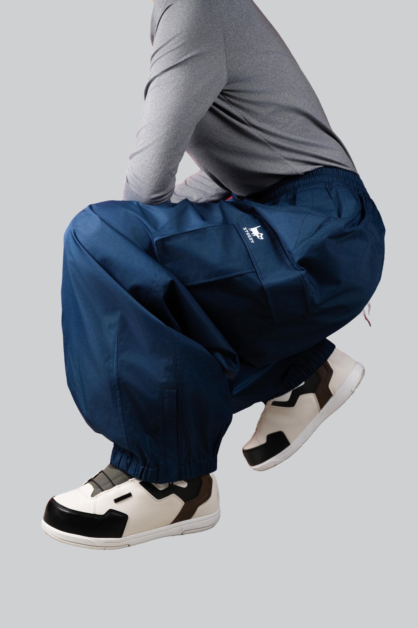 Classic Baggy Snow Pants - Navy
