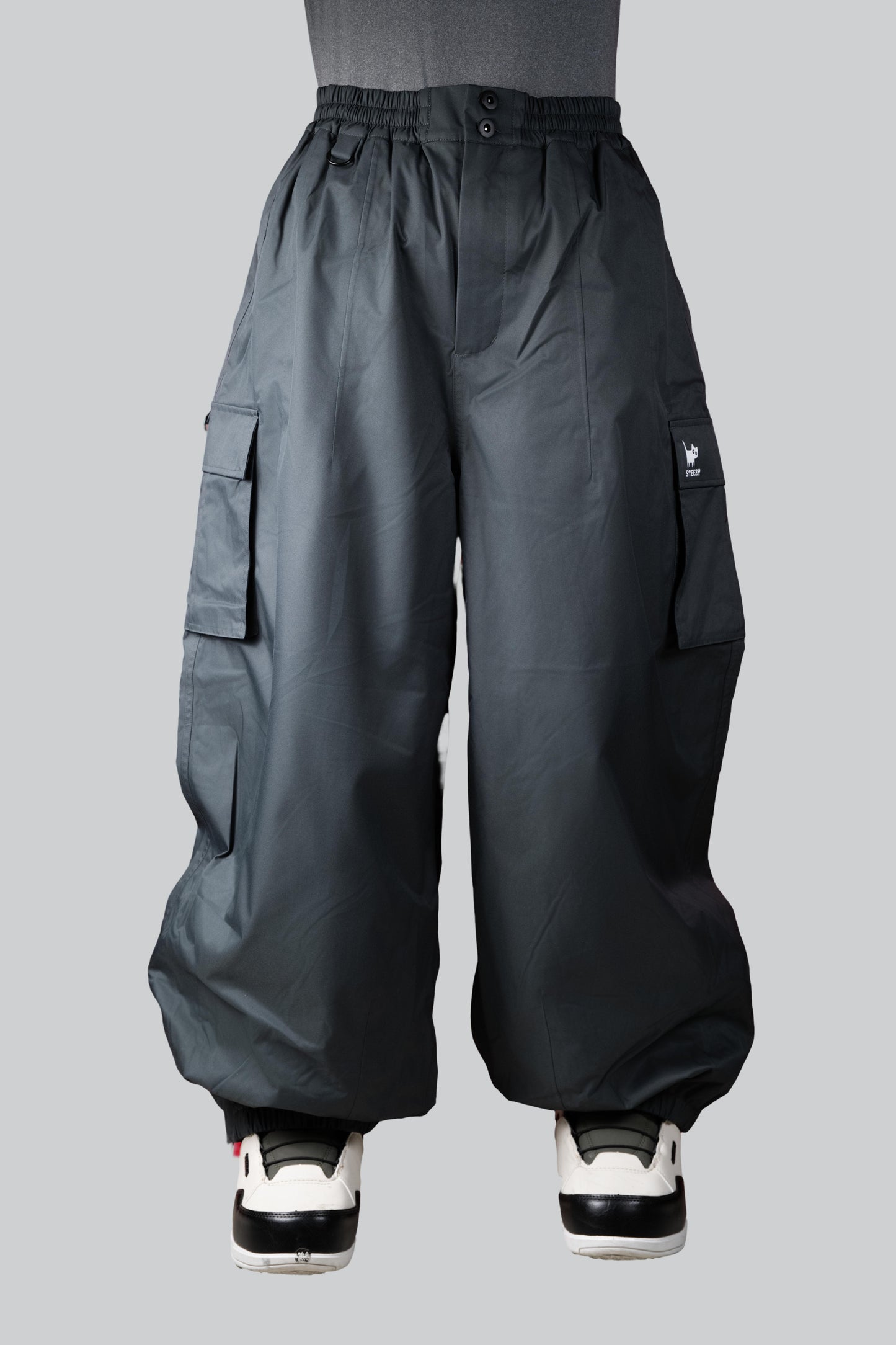 Classic Baggy Snow Pants - Grey