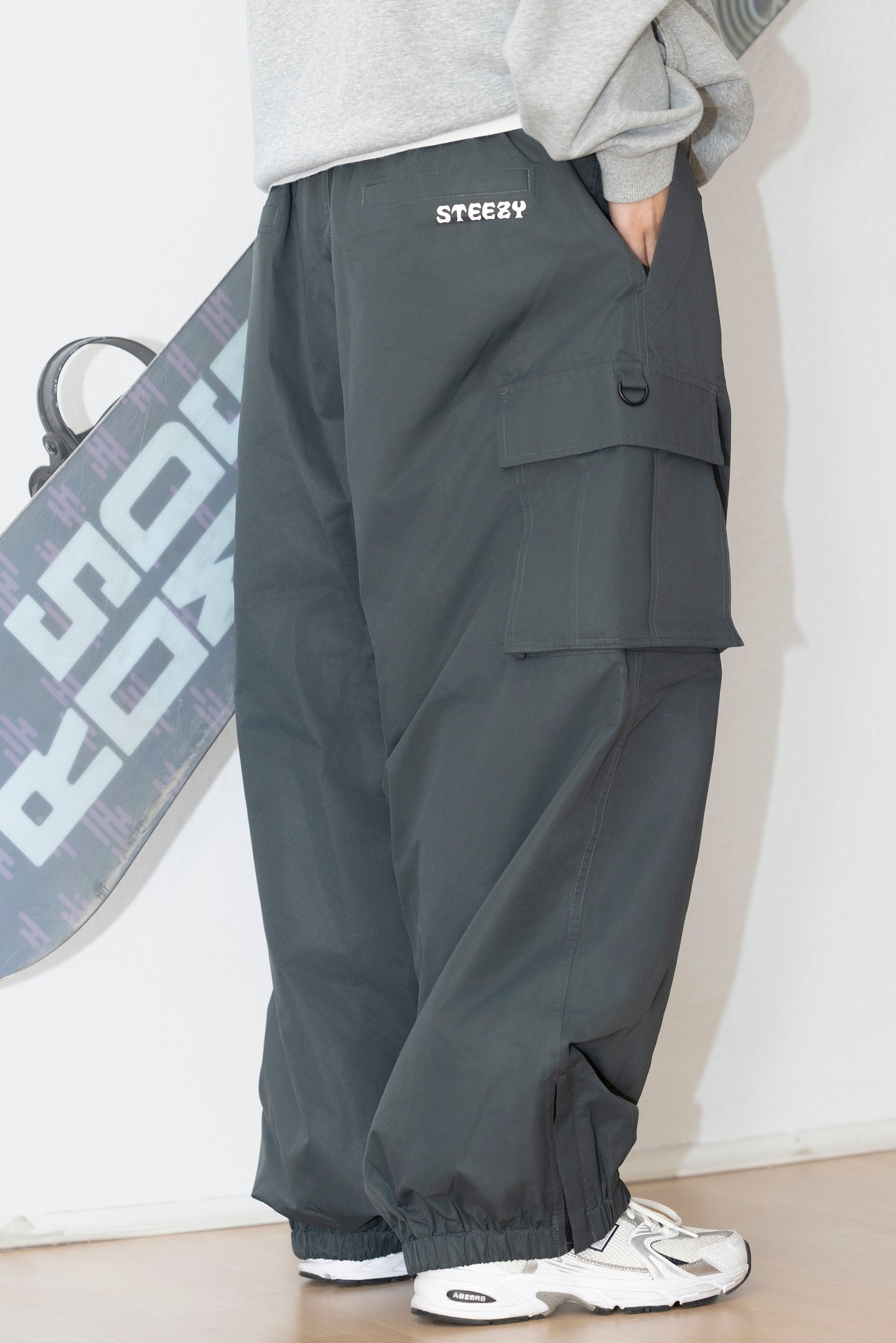 Classic Baggy Snow Pants - Grey