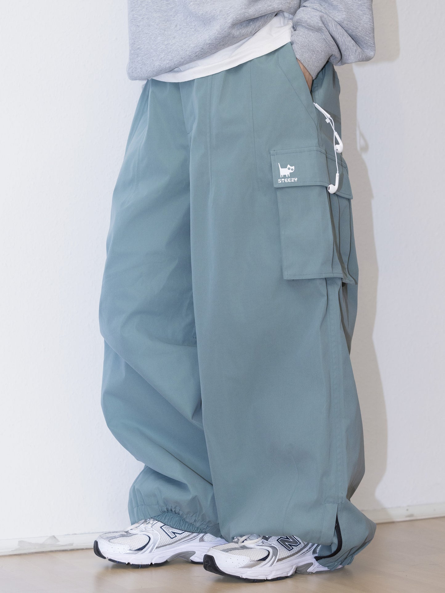 Classic Baggy Snow Pants - Cruise Cyan